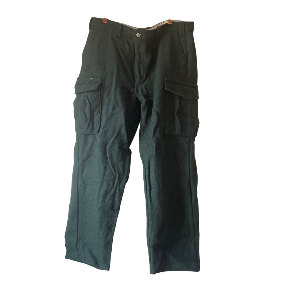 Vintage CODET Green Wool military Cargo Pants Mens 38x33‎ Utility Outdoor